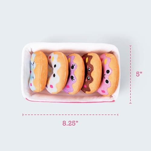 WHAT DO YOU MEME? Emotional Support Donuts by Relatable, Cuddly Stuffed Animals and Toys, Squishy Toys and Plushies, Great Ideas for Loved Ones of All Ages, Includes 5 Plushies with Carrying Basket thumbnail 3