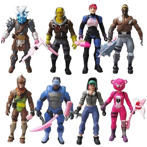 Myatou 8-Piece Video Game Action Figures Set Cake Toppers,with Weapons Toy Figurines Set for Game Fans Gifts Home Decorations - Image 1