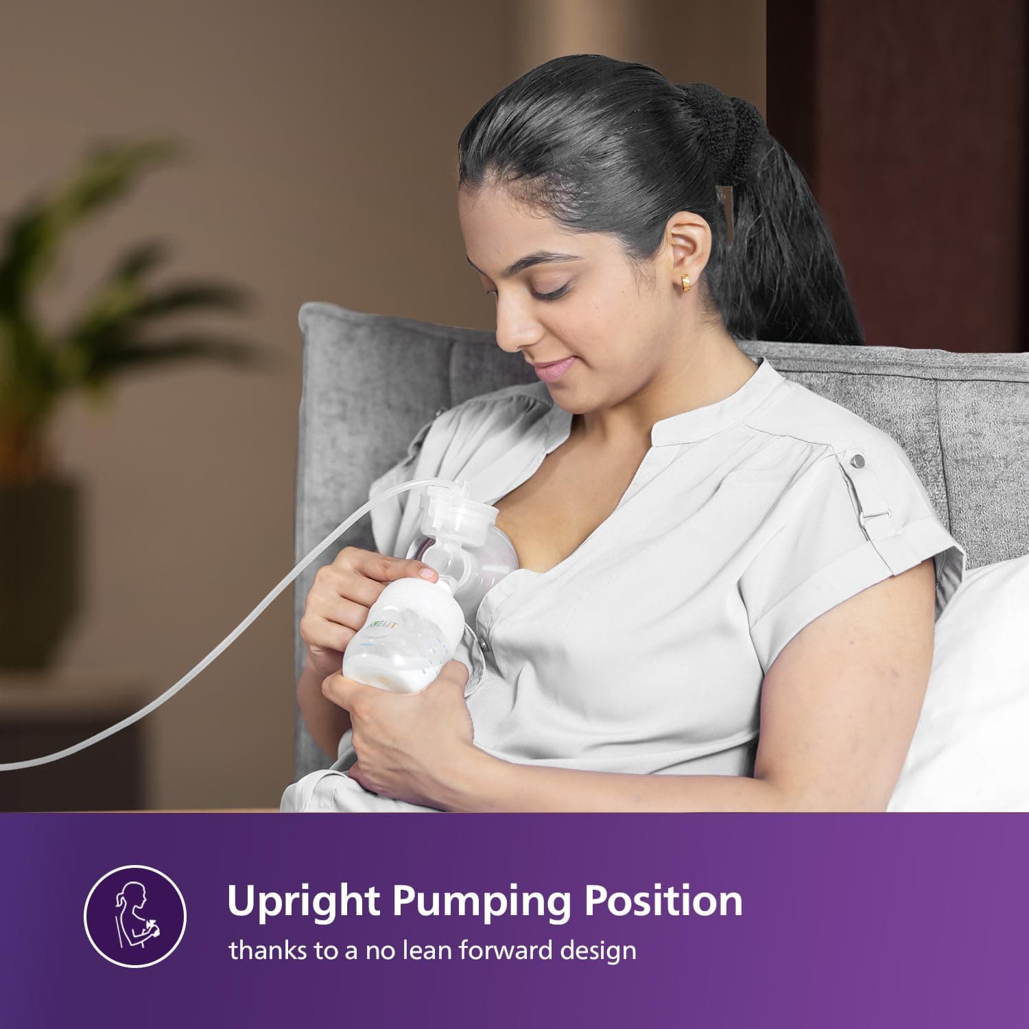 Philips Avent Electric Breast Pump | No.1 Brand Recommended by Moms Worldwide | Natural Motion Technology | One Size Fits all | 3X Faster Expression | 8 + 16 Expression and Stimulation settings | Corded | Quiet Motor | SCF395/11 thumbnail 6