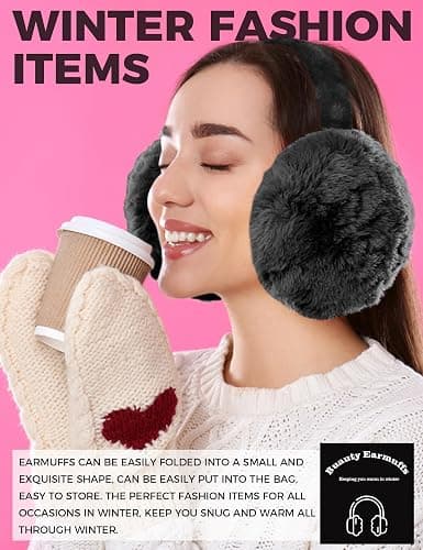 Buauty Ear Muffs Winter Women Men Soft Earmuffs Cute Ear Covers Cold Weather Fluffy Ear Warmers Headband Winter Accessories thumbnail 4