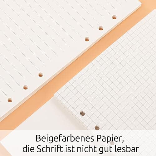 SKYDUE A5 Ringbuch Nachfüllbar, Papier Liniert 135 Blätter, Ringbucheinlagen Ringbuchblätter Für 6-Loch Ringbücher, 21x14.2cm thumbnail 5