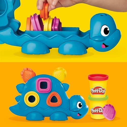 Play-Doh Shapes & Colors Dino Starter Set, Tactile Sensory Play Dinosaur Toys for Kids 2+, 11 Accessories thumbnail 4