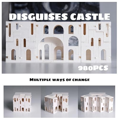 AIYIMUSIDEEN White Disguises Castle Building Block，Architecture Building Blocks（980PCS Gifts for Adults and Kids thumbnail 3