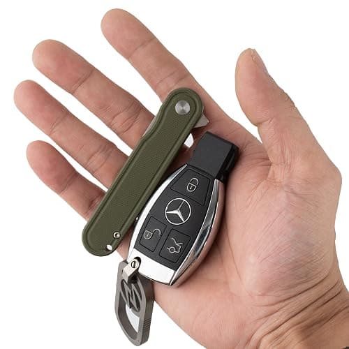 OLITANS G040 Pocket Knife, 2.75'' D2 Steel Blade G10 handle, Small EDC Knife with Pocket Clip for Men Women, 2.1oz thumbnail 4