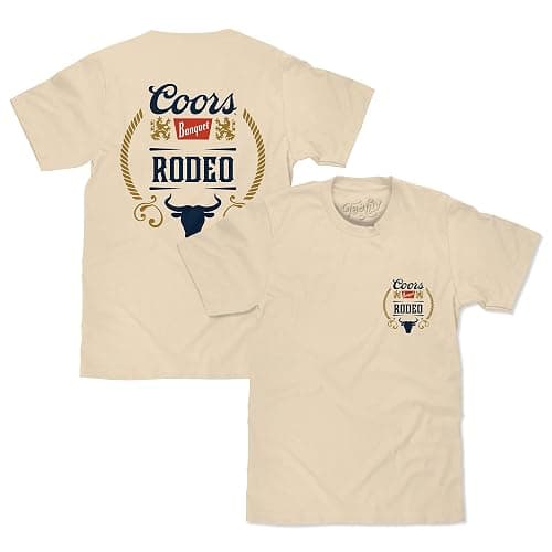 Tee Luv Men's Coors Banquet Beer Shirt - Front and Back Coors Rodeo Bull T-Shirt thumbnail 6