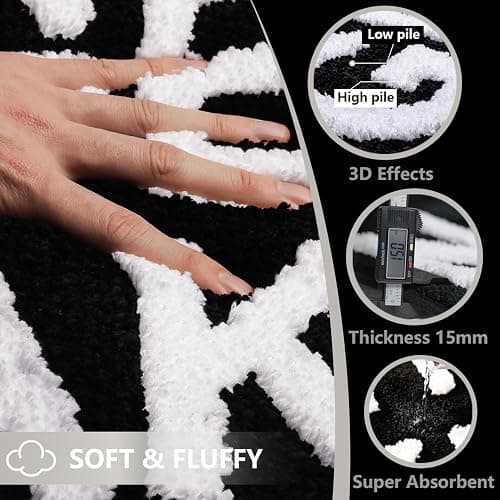 KOEXM Get Naked Bath Mat Cute Bathroom Rugs 16" x 24" Non Slip Absorbent Black Bath Rug for Bathroom Floor and Shower Funny Decor for Apartment, Machine Washable thumbnail 2