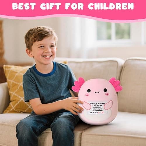 TOYSYM Axolotl Plush Toy, Inspirational Support Cute Axolotl Stuffed Animal, Toys Axolotls Stuff Plush Pillow Soft Plushie Doll Gifts Home Decoration for Girls Boys Kids Toddler thumbnail 8