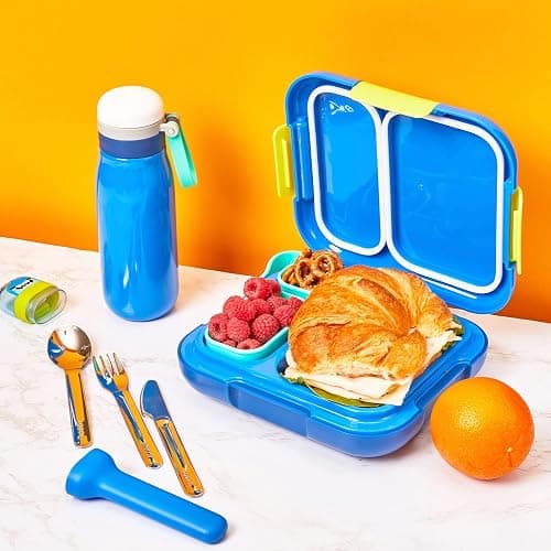 ZOKU Kids Pocket Utensil Set, Shark - Stainless Steel Fork, Knife, and Spoon in Case - Portable Design for Travel, School, Picnics, Camping and Outdoor Home Use thumbnail 2