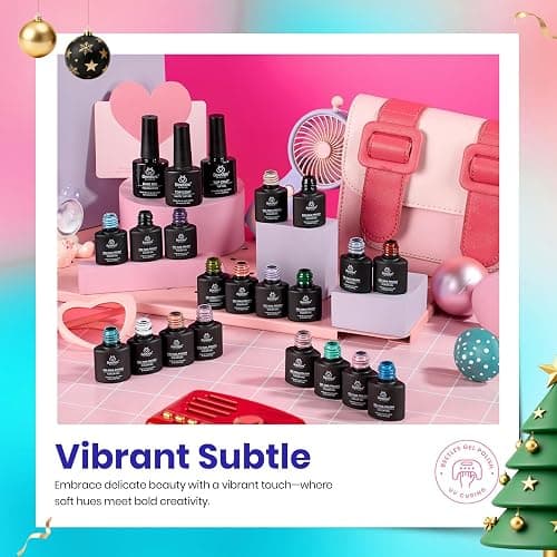 Beetles Gel Nail Polish Set, 23pcs Gel Polish Kit, 20 Colors Pink Green Blue Uv Gel Polish with Base Top Coat, All Season Manicure Tools for Beginners Nail Art Home Gift for Women thumbnail 3