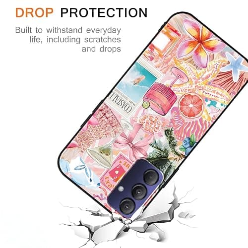 Zrutru 2 Pack Cartoon Collage Phone Case for Gabb Phone 4 Pro 6.5",Cute Kawaii Bow Floral Beach Ocean Pattern Cases Aesthetic Design,Bumper Protective Cover for Girls Women thumbnail 4