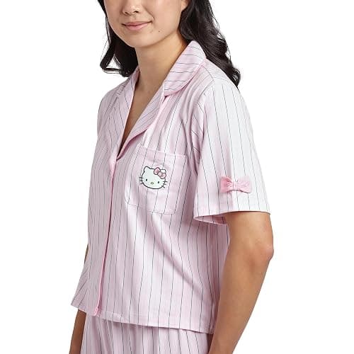 Bioworld Hello Kitty Character Face Women's 2-Pack Shirt & Shorts Pajama Set thumbnail 5