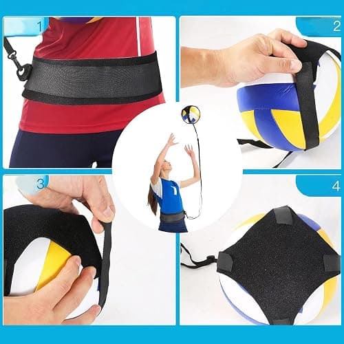 Hitburu Attrezzatura per Allenamento Pallavolo - Allenatore Di Schiacciata Per Principianti | Banda Elastica Portatile con Cintura Regolabile per Giardino, Spiaggia, Palestra e Parco thumbnail 7
