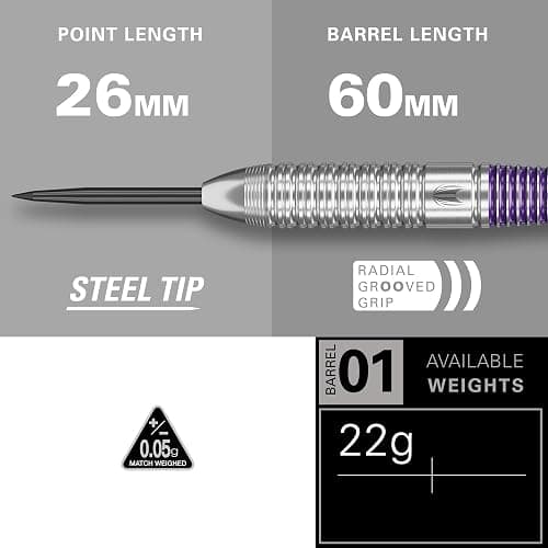 Target Darts Luke Littler Range – Choose from Steel Tip Dart Set, 100 Piece Dart Bundle with Storage Box, or 85 Pcs Accessories Kit with Flights, Shafts, Point Sharpener & Multi Tool | Gift Options thumbnail 3