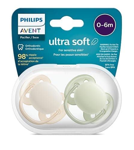 Philips Avent Ultra Soft Pacifier - 4 x Soft and Flexible Baby Pacifiers for Babies Aged 0-6 Months, BPA Free with Sterilizer Carry Case (Model SCF091/23) thumbnail 14