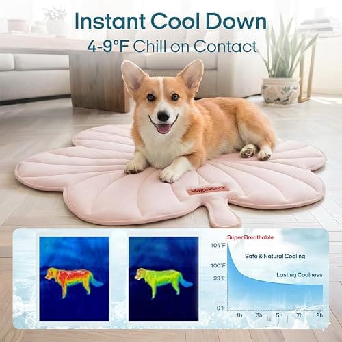 Vagascape Dog Cooling Mat, Washable Pet Cooling Mat, 35" x 33" Thick & Durable Large Cooling Mat for Dogs, Portable Foldable Premium Cooling Pad for Indoor, Outdoor, Travel, Camping, Patio and Beach thumbnail 2