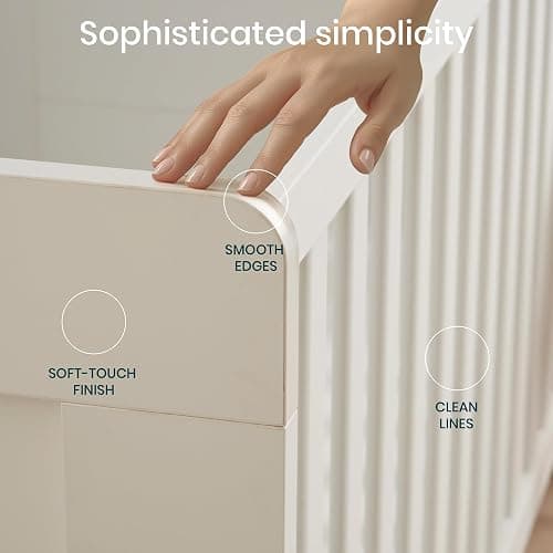 Tutti Bambini Alba 3-in-1 Baby Cot Bed (0-6 years) 140x70 cm - 3 modes: Wooden Baby Crib, Toddler Bed & Day Bed, Convertible Baby Bed, Adjustable Base, (White) thumbnail 6