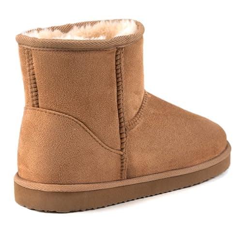 Zizor Women's Cozy Short Bootie Slippers, Winter Warm Hard Bottom House Shoes with Fuzzy Lining thumbnail 6