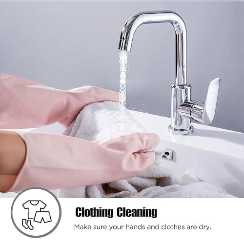 IUCGE Rubber Gloves for Household, Dishwashing Gloves for Kitchen, Reusable thumbnail 5
