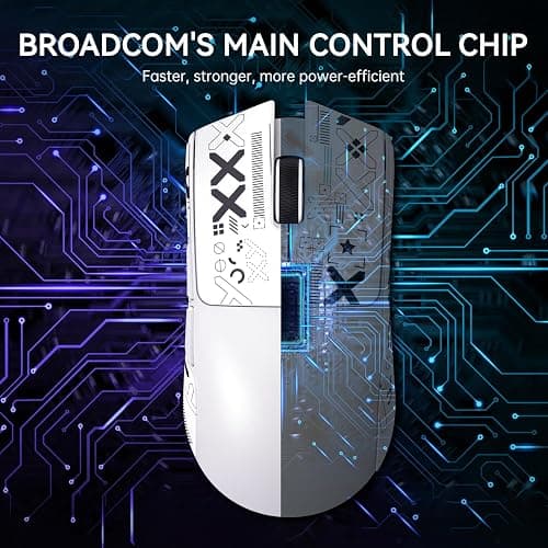 ATTACK SHARK X11 Wireless Gaming Mouse, PAW3311 Sensor, Lightweight, RGB Charging Dock, 22,000 DPI, Tri-Mode Connectivity, 5 Programmable Buttons, Grip Tape Included - White thumbnail 7