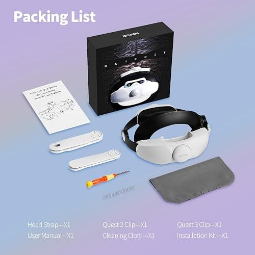 Noiposi Head Strap for Meta Quest 3s/3/Quest 2,Adjustable Knob Elite Strap Replacement,VR Headset Accessories Strap Enhanced Support&Comfort& Extend Playtime(Battery sold separately) thumbnail 6
