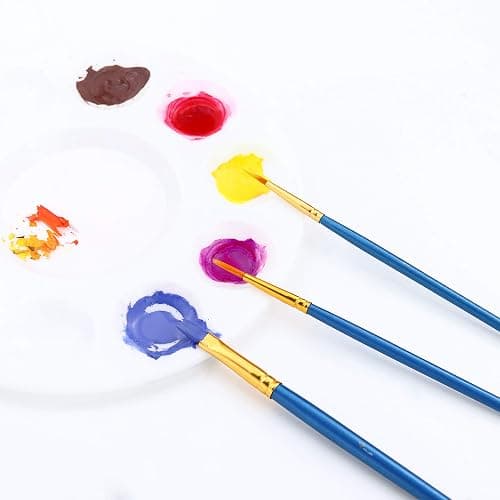 AROIC 200 Pcs Paint Brushes, Nylon Hair Brush Set for Oil and Watercolor | Acrylic Bulk Paint Brushes for Beginners & Artists, Kids Drawing Kit, Perfect for Canvas Rock Painting Art Supplies(20 Packs) thumbnail 5