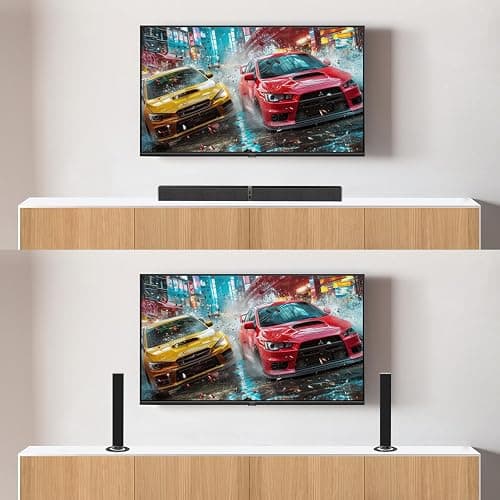 MZEIBO Sound Bar for Smart TV，80W Detachable Bluetooth Soundbar with Powerful Bass, 2-in-1 Home Theater Audio System, ARC/Optical/AUX Connectivity for TV/PC/Laptop/Game Console thumbnail 5