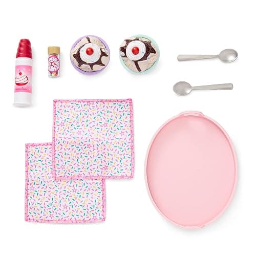 American Girl Truly Me, 18-inch Doll Playset and Accessories, Sundaes for Two Set, with Metal Spoons, Ages 6+ thumbnail 3
