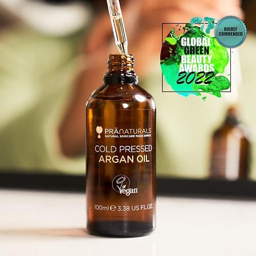 PraNaturals Aceite de Argán Marroquí 100% Puro y Natural para Cara y Cuerpo - Rico en Vitamina E para una Piel, Cabello y Uñas Saludables - Sin Parabenos o SLS – Vegano y Libre de Crueldad thumbnail 2