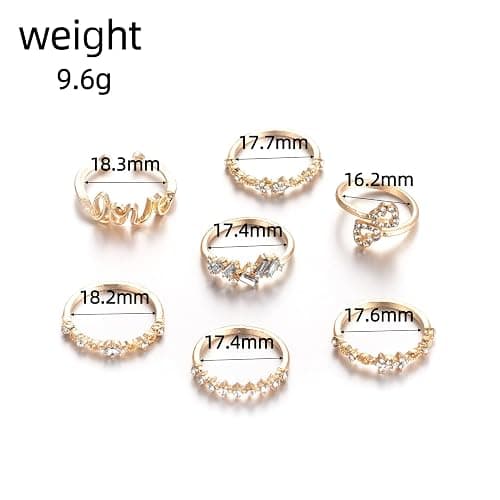 FUTIMELY Boho Retro Stackable Rings Sets for Women Knuckle Joint Finger Knuckle Nail Ring Sets Moon Stars Stack Preppy Statement Rings Cute Trendy Stuff Jewelry thumbnail 4