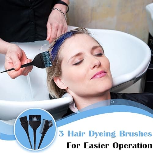 Punched Hole Silicone Highlight Hair Cap with Hair Coloring Brushes and Needle,Highlighting Frosting Cap,Highlight Cap,Professional Salon Silicone Hairdressing Tools for Women Men thumbnail 6