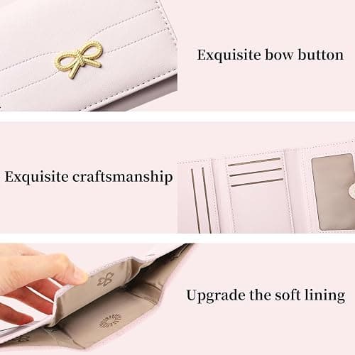 SENDEFN ID Credit Card Holder Small Wallets Cute Coquette Bow Wallet for Women Girls thumbnail 4