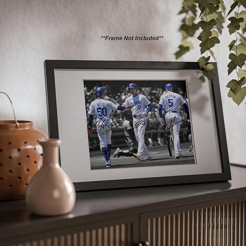 Ikonic Fotohaus Ohtani Mookie Betts Freddie Freeman Signed Photo Autograph Print Wall Art Home Decor thumbnail 6