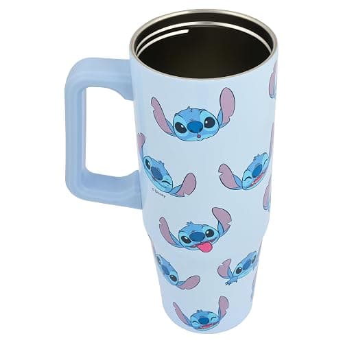 Disney Stitch 900ml Insulated Tumbler with Straw and Lid | Official Stitch Merchandise by Polar Gear |Double Wall Stainless Steel Tumbler Insulated Cup thumbnail 8