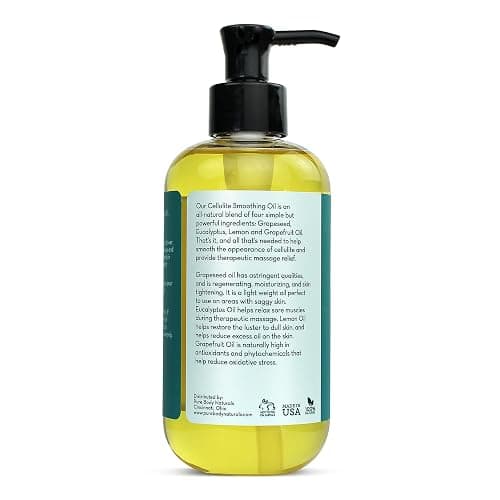 Pure Body Naturals Anti Cellulite Massage Oil, 8 fl oz | 100% Natural Cellulite Remover for Legs and Thighs | Chemical Free Firming Body Massage Oil for Women, Tightens Skin and Reduces Stretch Marks thumbnail 5