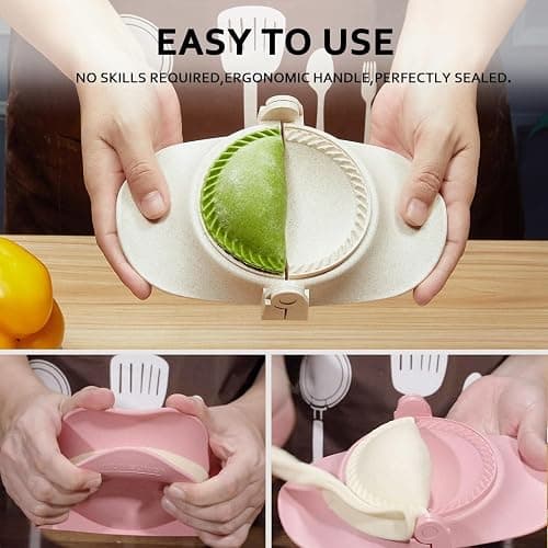 MUMSUNG Empanada Maker Press, 6-Inch Extra Large Dumpling Maker Set with Dough Cutter, Dumpling Mold Set for Pierogi, Pastelitos, Calzone, Turnovers, Chinese Dumpling, 5Sizes (6"/5"/4"/3"/2.6") thumbnail 4