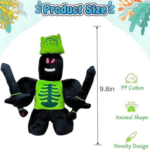 TQJOUJOU 1x1x1x1 Plush Toys, Sword Killer with Detachable Sword Stuffed Animals Dolls, Collectible Plushies for Video Game Fans (Green) thumbnail 3