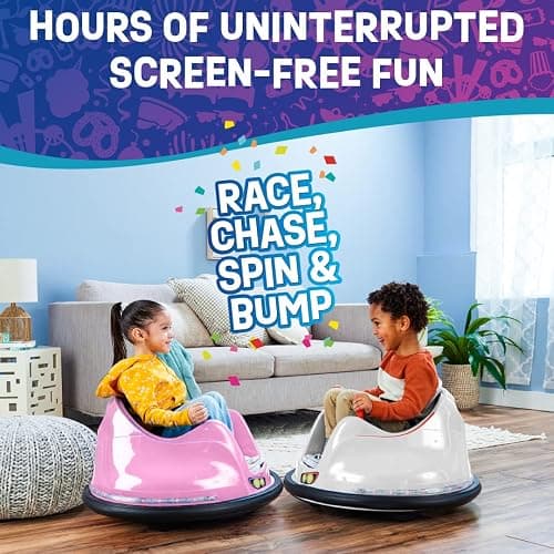 FunPark 6V Electric Bumper Car Ride-On for Toddlers, Ages 1.5–4 Years, LED Lights, 360° Spin, Supports up to 66 lbs (No Remote) thumbnail 6