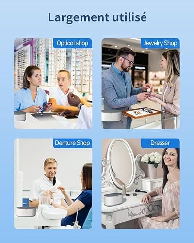 JeaTone 46KHz Nettoyeur Ultrasons Professionnel 600ml Bac Ultrasons Portable pour Le Nettoyage Profond de Bijoux, Lunettes, Montres, Attelles Dentaires, Dentier, Têtes de Rasoir et Pièces de Monnaie thumbnail 6