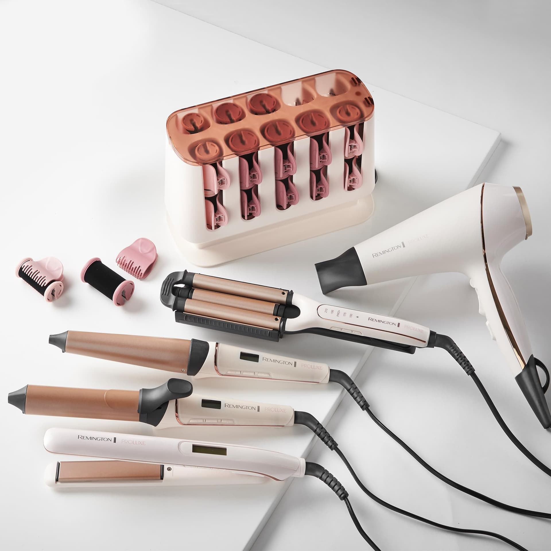 Remington curlers large - electrically heated [20 pieces in 2 sizes/colours: 8x25mm, 12x32mm]PROluxe (OPTIheat & Ion technology, flocked with wax core for long-lasting heat)H9100 thumbnail 9