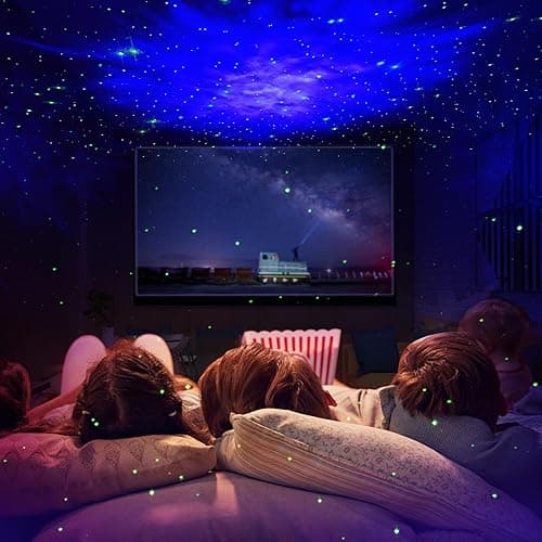 Mooyran Star Projector, Galaxy Projector for Bedroom, Remote Control & Time Space Projection Lamp, Night Light for Kids Adults Gaming Room, Home Theater, Ceiling, Room Decor (Pink Exclusive) - Pink thumbnail 2
