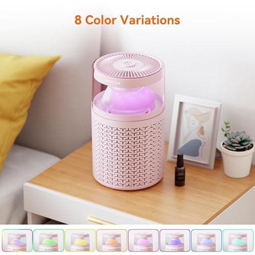 AIRROMI Pet Air Purifier for Home & Bedroom, HEPA Activated Carbon Filter, Removes Pet Dander & Odor, Allergies, Smoke, Hair, Night Light, Fragrance Sponge, Up to 658 ft², A2002 Pink thumbnail 2