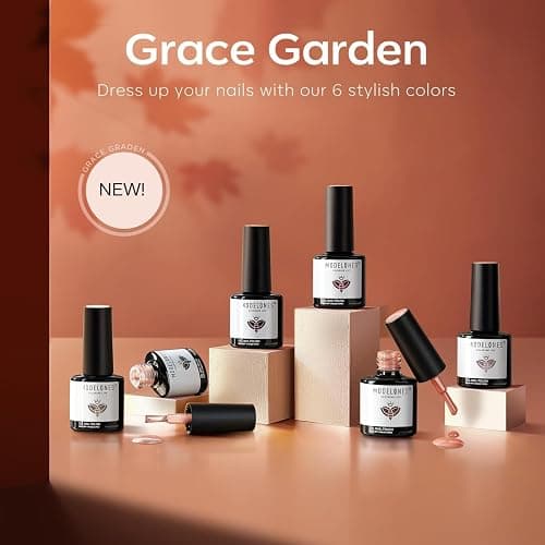 modelones Gel Nail Polish Set -6 Colors Fall Winter Nude Brown Gel Polish Kit Neutral Raspberries Purple Pearl Glitter Nail Polish Soak Off LED Starter Kit Manicure Nail Art Salon DIY Gift thumbnail 5