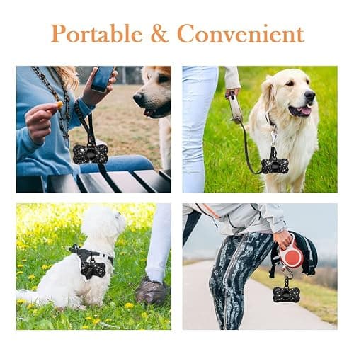 Black crystal dog poop bag holder thumbnail 4