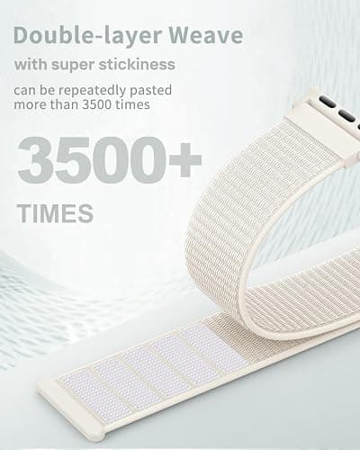 Nylon Loop Sport Band Compatible with Apple Watch Bands 38mm 40mm 41mm 42mm for Women Men, Replacement Wrist Straps for iWatch Se, Series 11 10 9 8 7, Breathable, Soft Band Ideal for Outdoor thumbnail 3