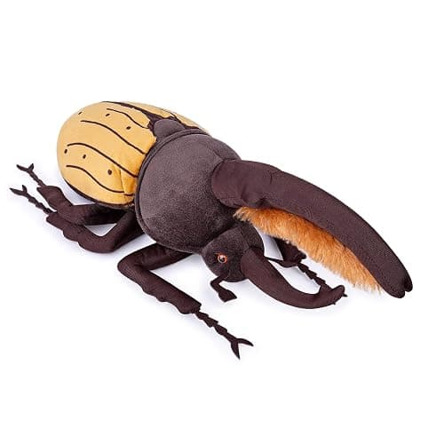 lilizzhoumax Simulation Great Halberd Beetle Plush Toy 10inch Cute Realistic Stuffed Animal Wild Halberd Beetle Insect Toy, Super Soft Atlas Beetle Plush Home Decoration Animal Toy birthday for Kids - Image 1