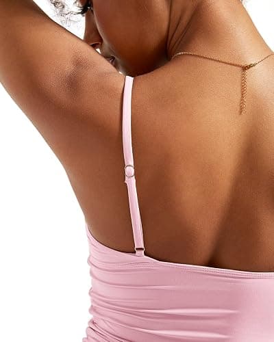 SUUKSESS Women Sexy Deep V Neck Sleeveless Fitted Basic Tops Y2K Tank Top Cami thumbnail 2
