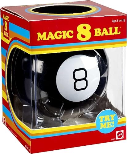Mattel Games Magic 8 Ball Novelty Fortune-Telling Toy, Retro Look for Kids, Grown-Ups, Families, Parties & Travel (Amazon Exclusive) thumbnail 3