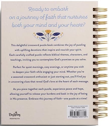 Devotional Crossword Puzzle Book: Daily Moments with God (Large Print) thumbnail 2