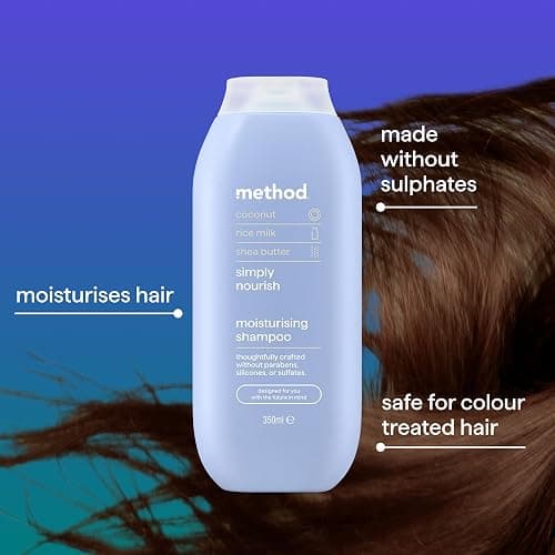 Method Simply Nourish Shampoo, Coconut & Rice Milk, Sulphate Free, 350ml thumbnail 6