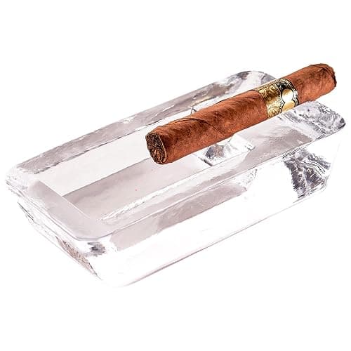 The Buybox Cigar Ashtray Big Ashtrays for Cigarettes Outdoors Large Heavy Glass for Patio/Outdoors/Cigars Ash Tray Large Giant Luxury Premium Cigarette Ashtrays for Outdoor Party Restaurant & Pool - Image 1